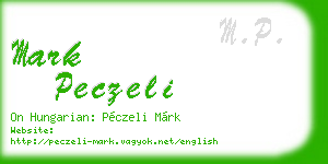 mark peczeli business card